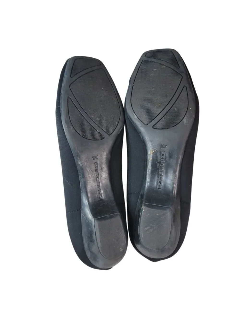 Bandolino Williamson Ballet Flat Shoes Black Size 10 Round Toe Neoprene Fabric
